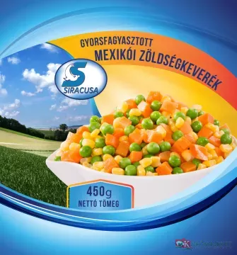 Mexikói zöldségkeverék 20x450g fagy.
