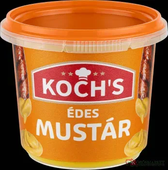 Koch's Édes mustár 210g poharas