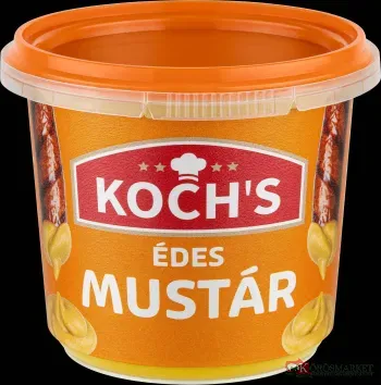 Koch's Édes mustár 210g poharas