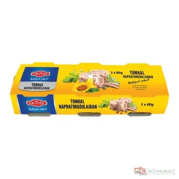 Tonhaltörzs napraforgó olajban Grande 3x80g