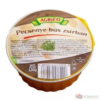 Agrico Pecsenye hús zsírjában 130g